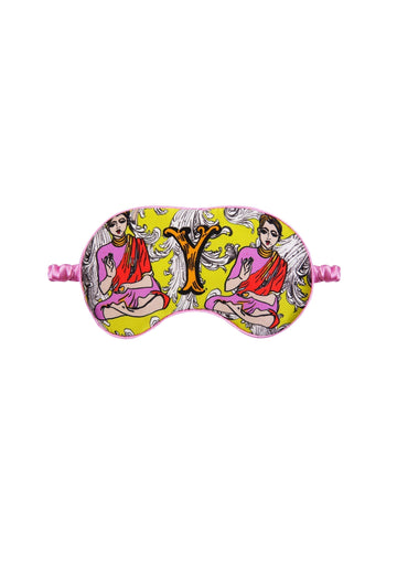 Jessica Russell Flint Printed Silk eye mask 