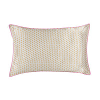 ecru golden starts print silk pillowcase