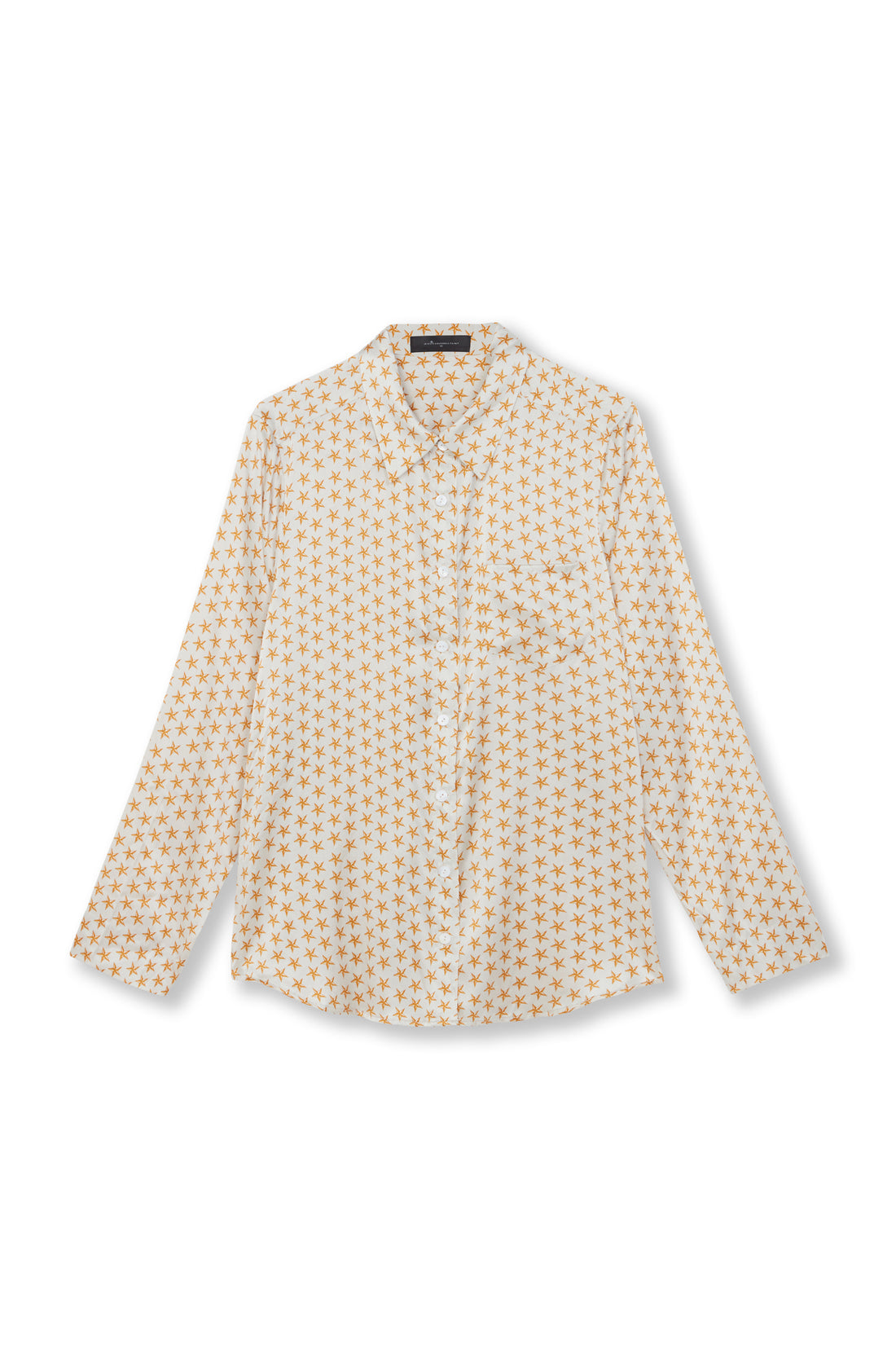 ecru golden starts print silk long sleeve pyjama top