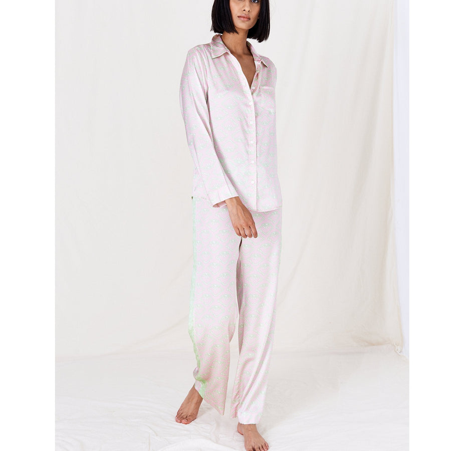 Jessica Russell Flint printed silk pyjama bottoms