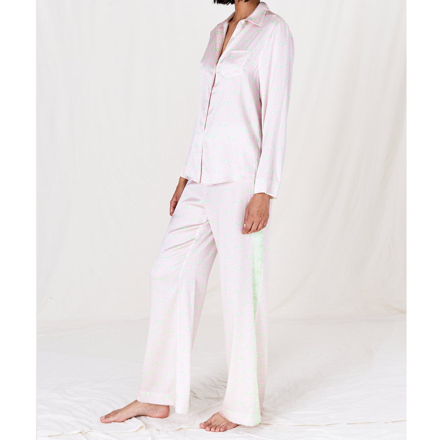 Jessica Russell Flint printed silk pyjama bottoms