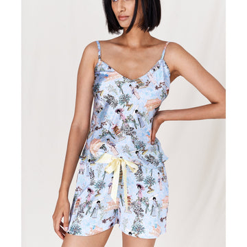 Jessica Russell Flint printed silk pyjama shorts 