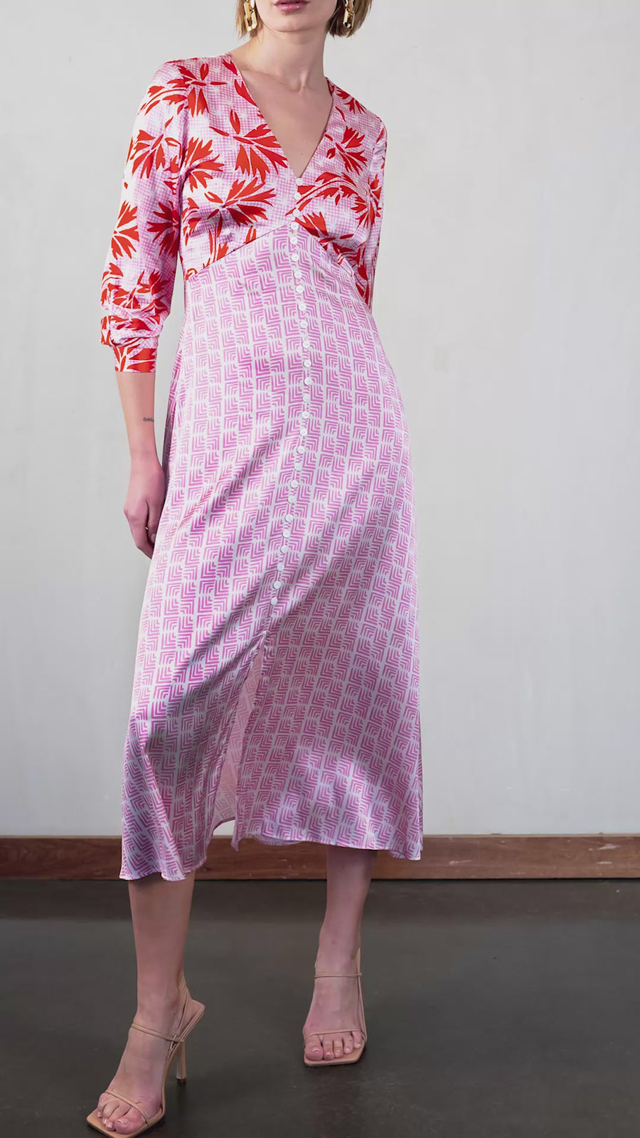 Button Tea Dress / "Fernanda"