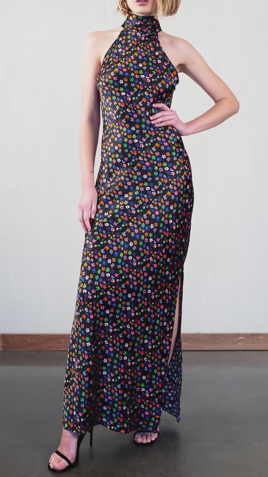High Neck Maxi Dress / "Aurora"
