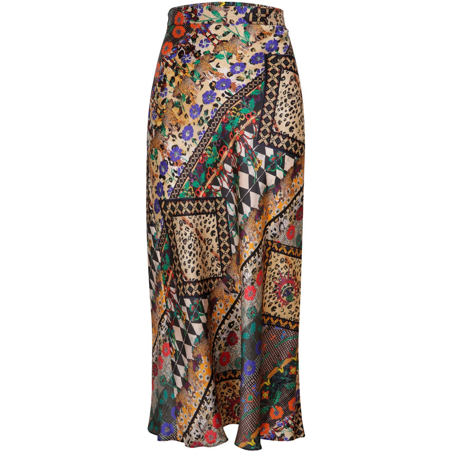 Bias Cut Skirt / "Animal Folk Story"-JRF