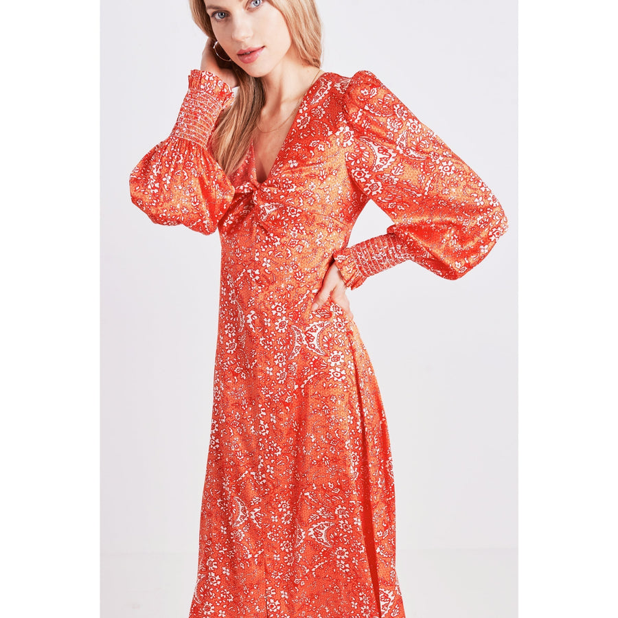Twist Front Dress / "Arabea"-JRF