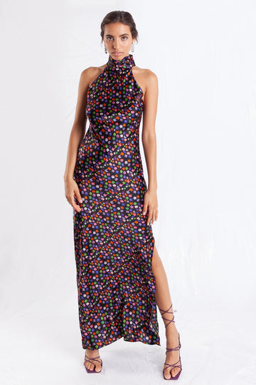 High Neck Maxi Dress / "Aurora"-JRF