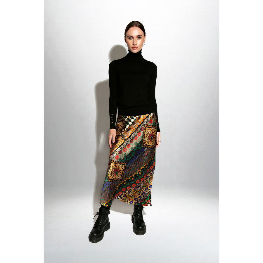 Bias Cut Skirt / "Animal Folk Story"-JRF