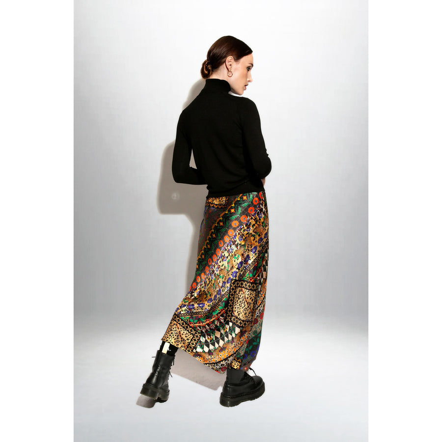 Bias Cut Skirt / "Animal Folk Story"-JRF