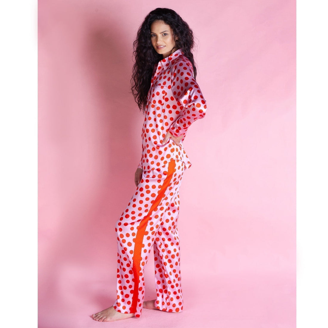 Jessica Russell Flint Printed Silk pyjama bottoms 