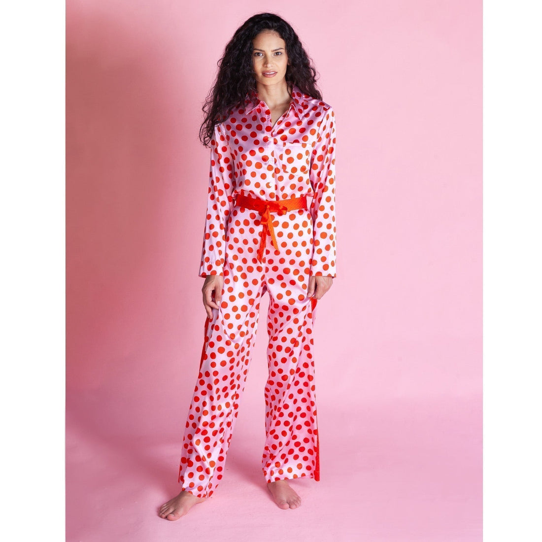 Jessica Russell Flint Printed Silk pyjama bottoms 