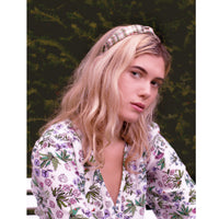 Silk Headband / "Botanical Tartan"-JRF