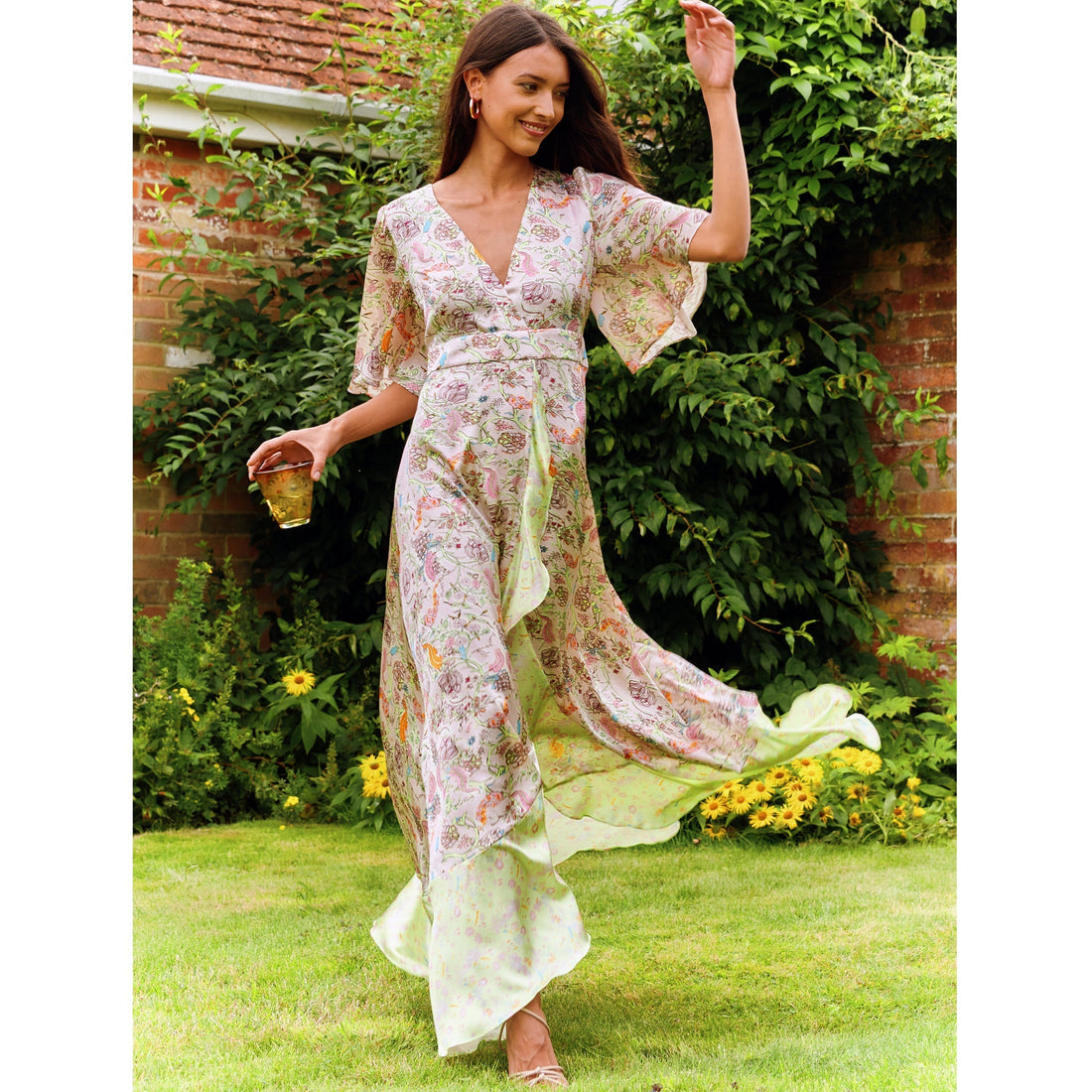 Faux Wrap Maxi Dress / "Emiko"-JRF