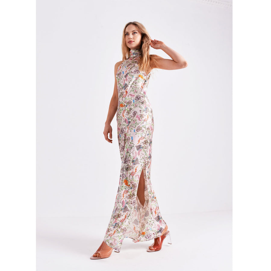 High Neck Maxi Dress / "Emiko"-JRF