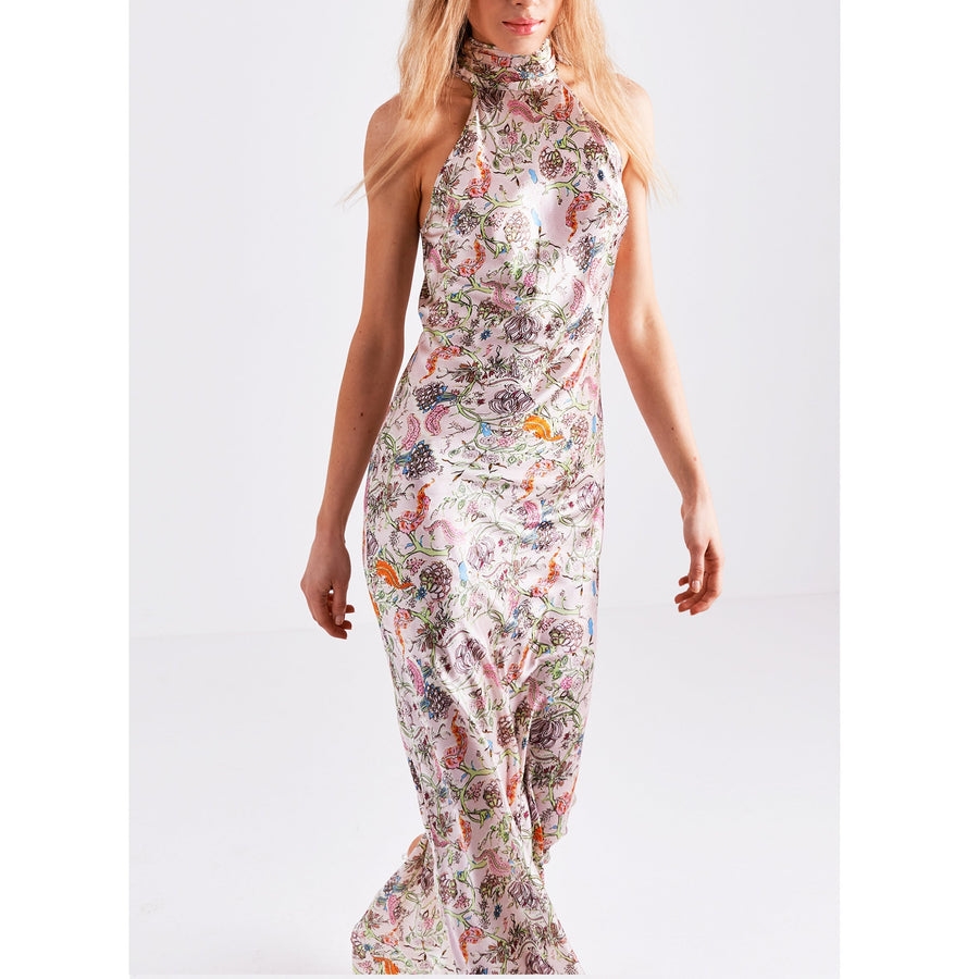 High Neck Maxi Dress / "Emiko"-JRF