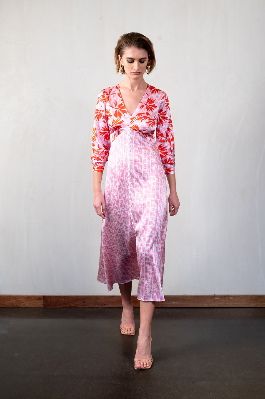 Button Tea Dress / "Fernanda"-JRF