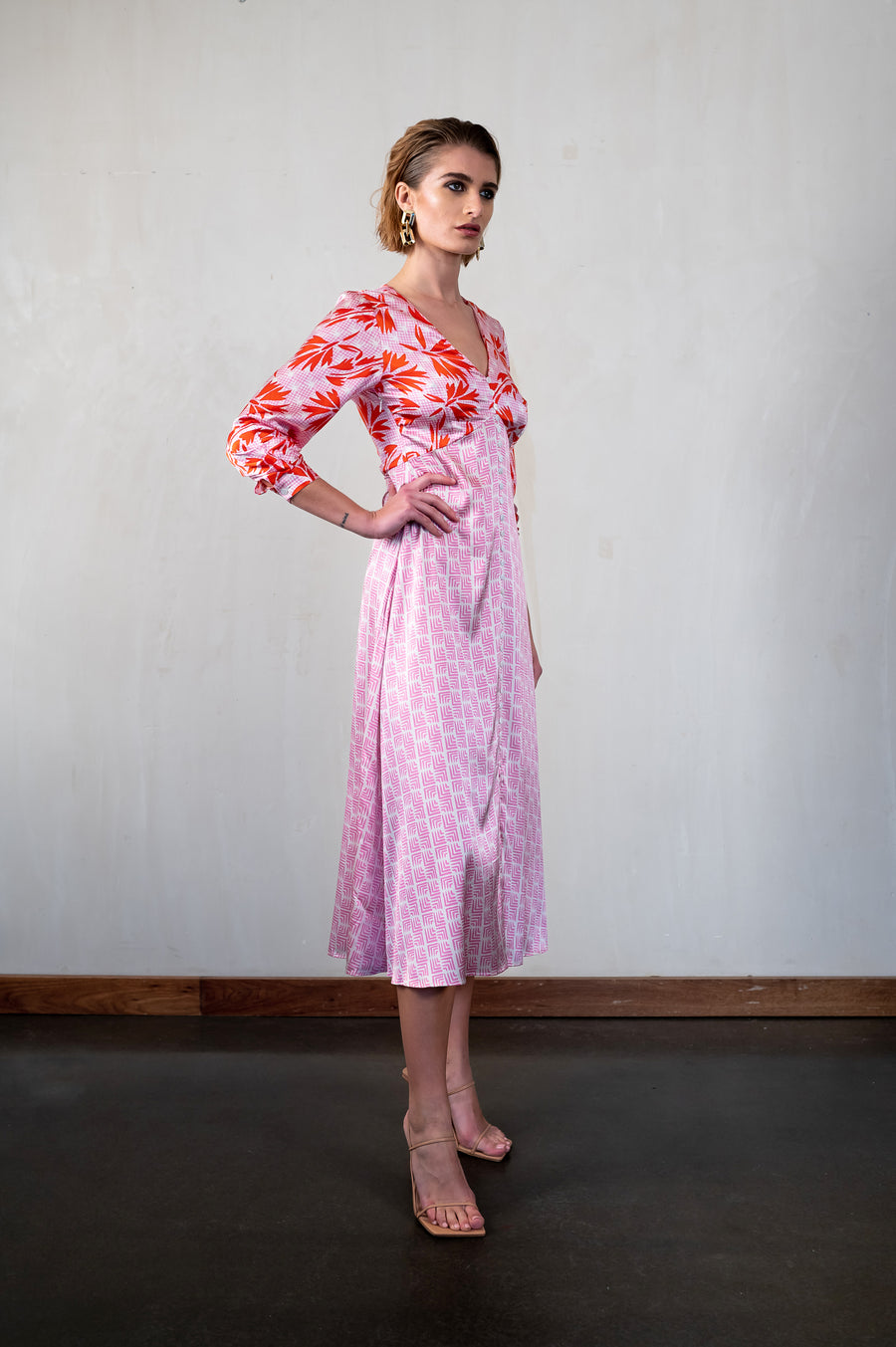 Button Tea Dress / "Fernanda"-JRF