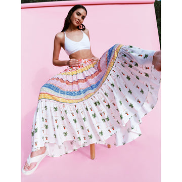 Palermo Tiered Maxi Skirt / "Frida"-JRF