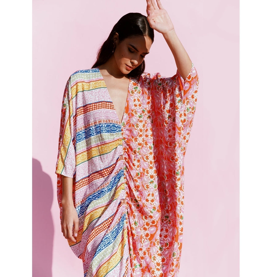 Florence Gathered Maxi Kaftan / "Frida"-JRF