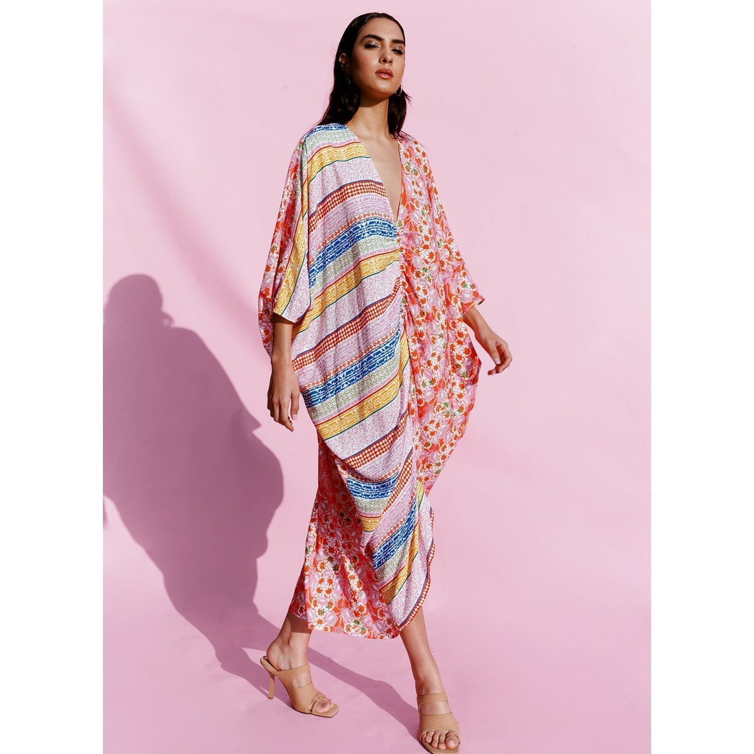 Florence Gathered Maxi Kaftan / "Frida"-JRF