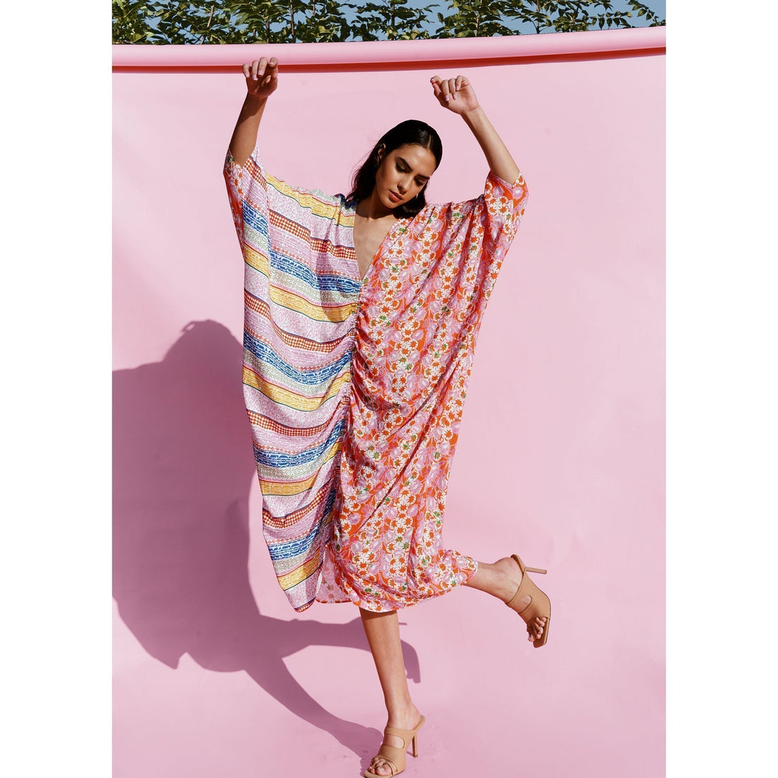 Florence Gathered Maxi Kaftan / "Frida"-JRF