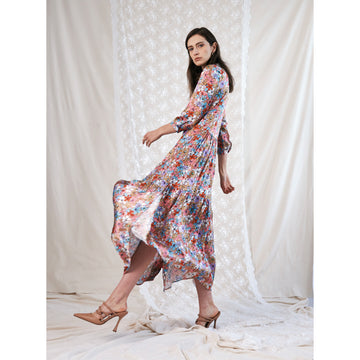 Shirt Dress / "Iced Florals"-JRF
