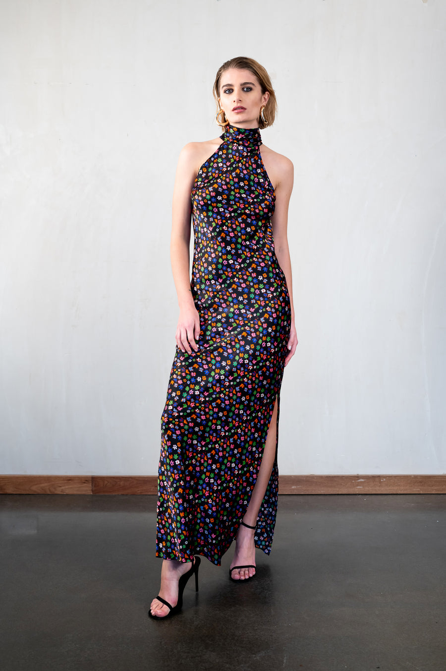 High Neck Maxi Dress / "Aurora"-JRF