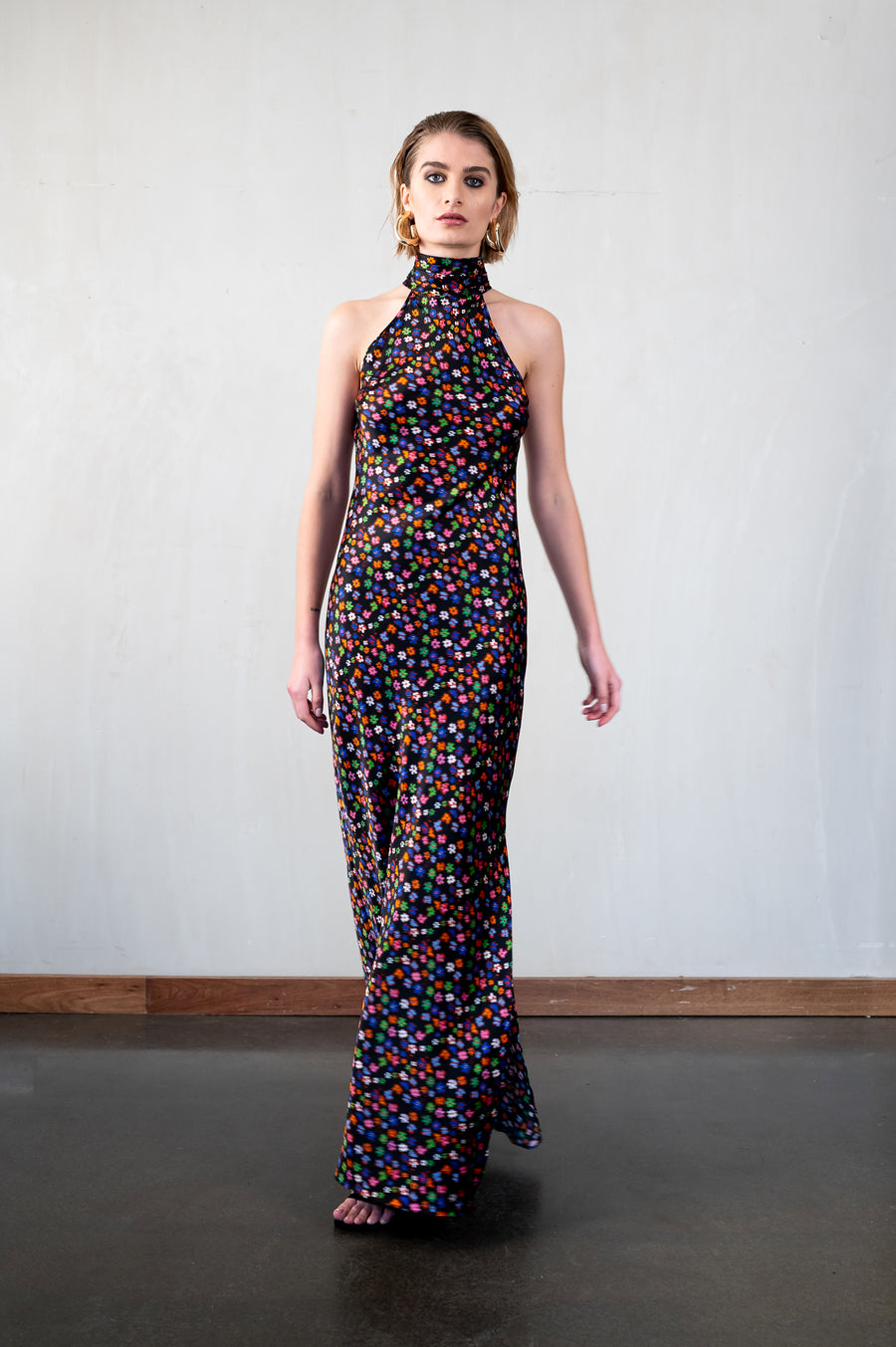High Neck Maxi Dress / "Aurora"-JRF