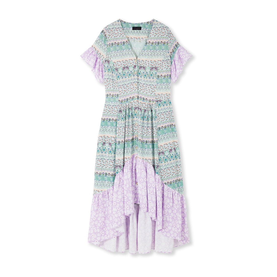 Midi Frill Dress / "Wilde Border"-JRF