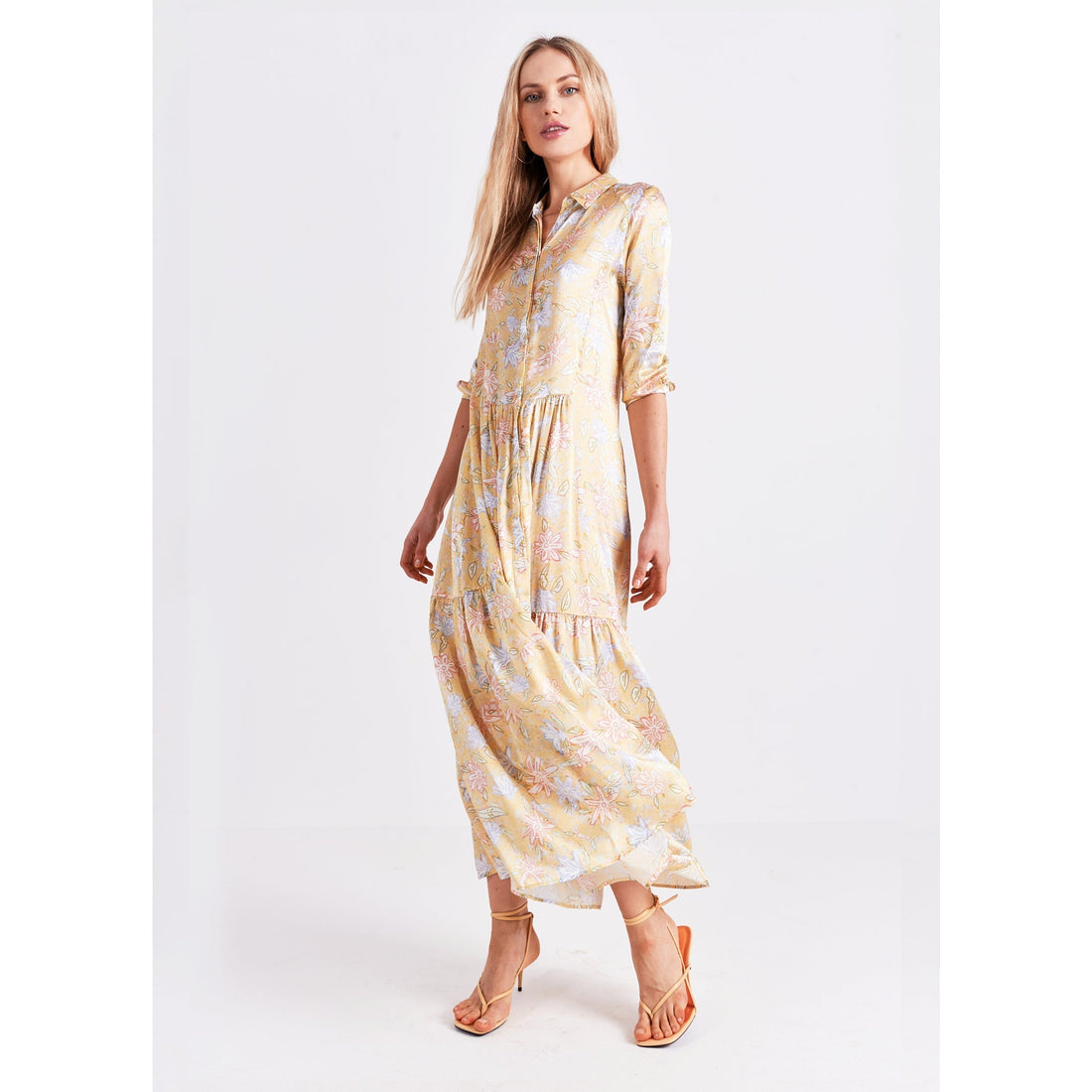 Maxi Shirt Dress / "Zarina Butterfly"-JRF