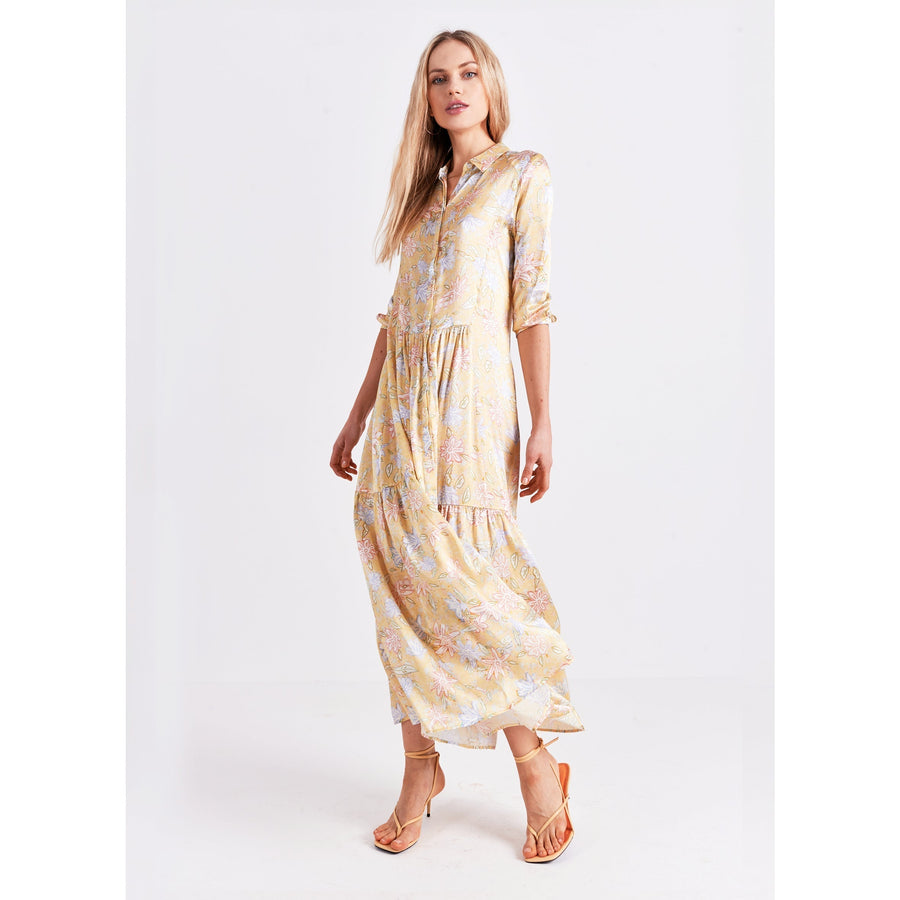 Maxi Shirt Dress / "Zarina Butterfly"-JRF