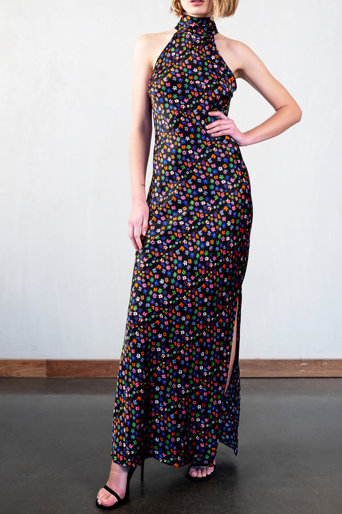 High Neck Maxi Dress / "Aurora"-JRF