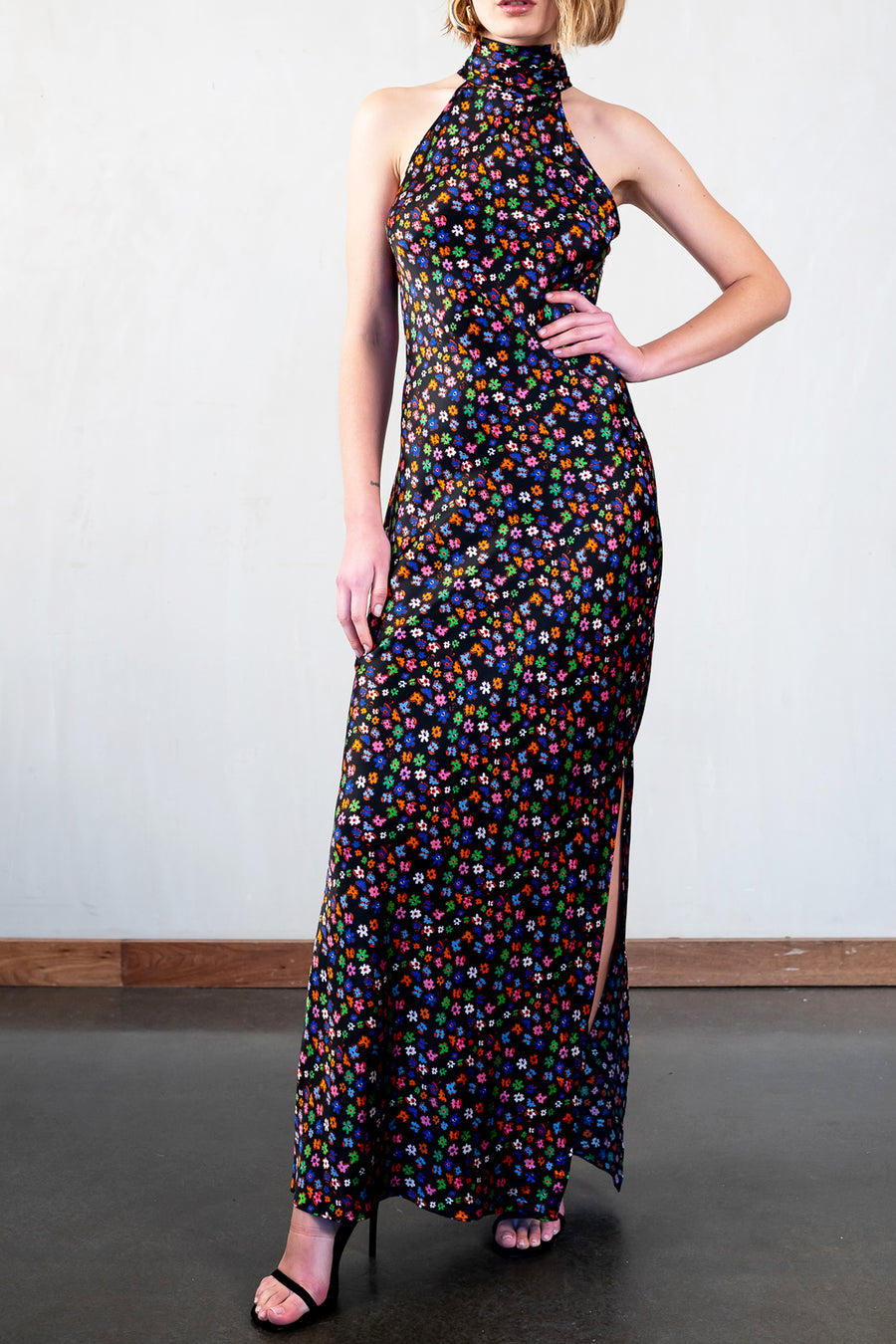 High Neck Maxi Dress / "Aurora"-JRF