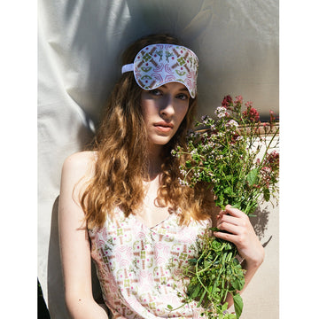 Silk Eye Mask / "Eastern Tile"-JRF