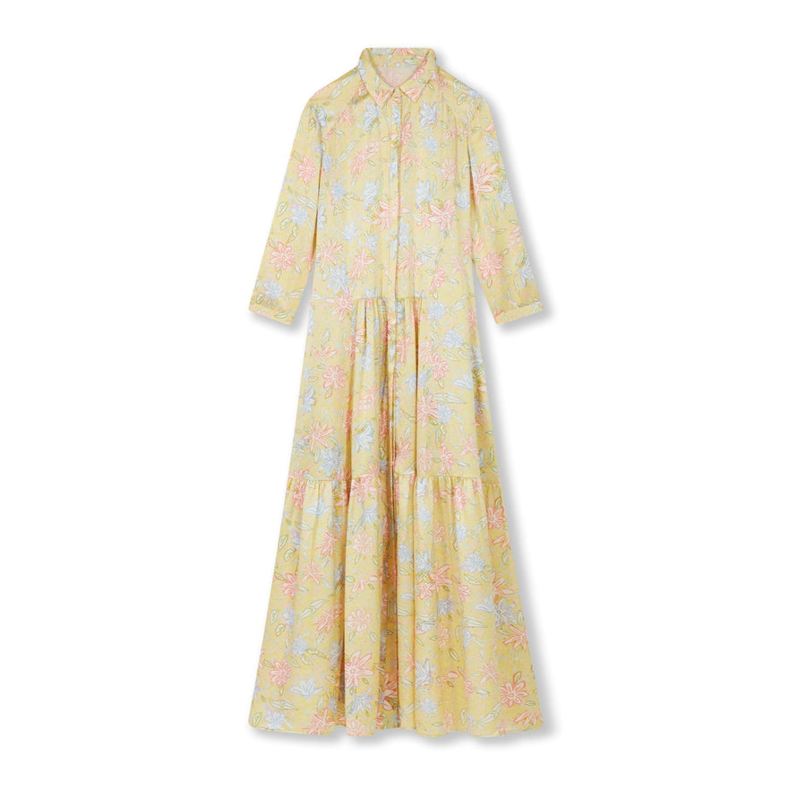 Maxi Shirt Dress / "Zarina Butterfly"-JRF