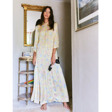 Maxi Shirt Dress / "Zarina Butterfly"-JRF